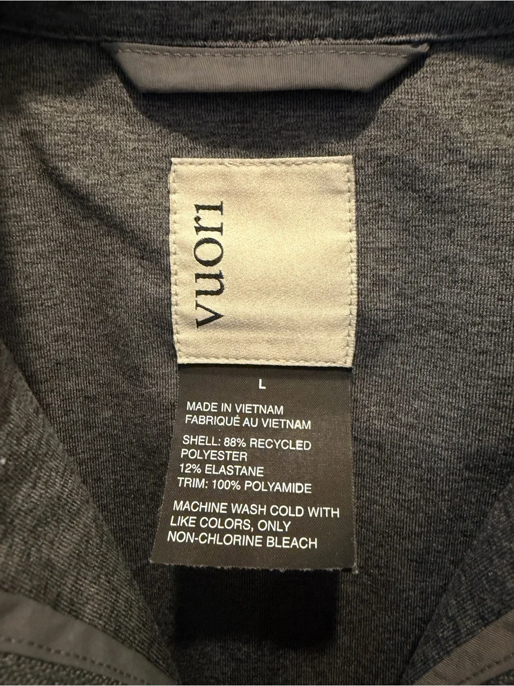 Vuori Men's Charcoal Grey Zip-Front Vest